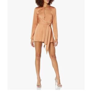 Keepsake the Label Women's Raindrops Long Sleeve Wrap Front Romper Playsuit M